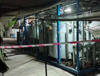 2025年11月10日廣東江門70噸導熱油鍋系統整體在線凈化工程順利結束