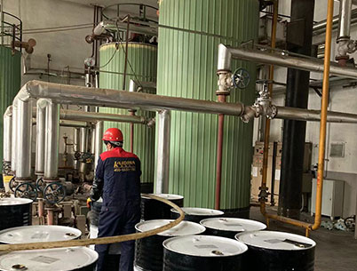 2025年1月5日青島導熱油鍋爐系統清洗換油工程完成